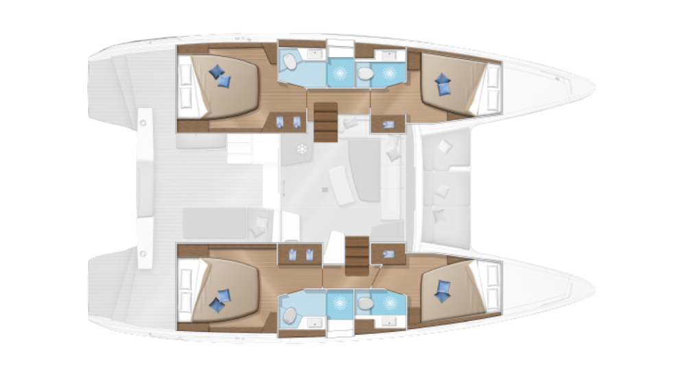 Lagoon42 cabine
